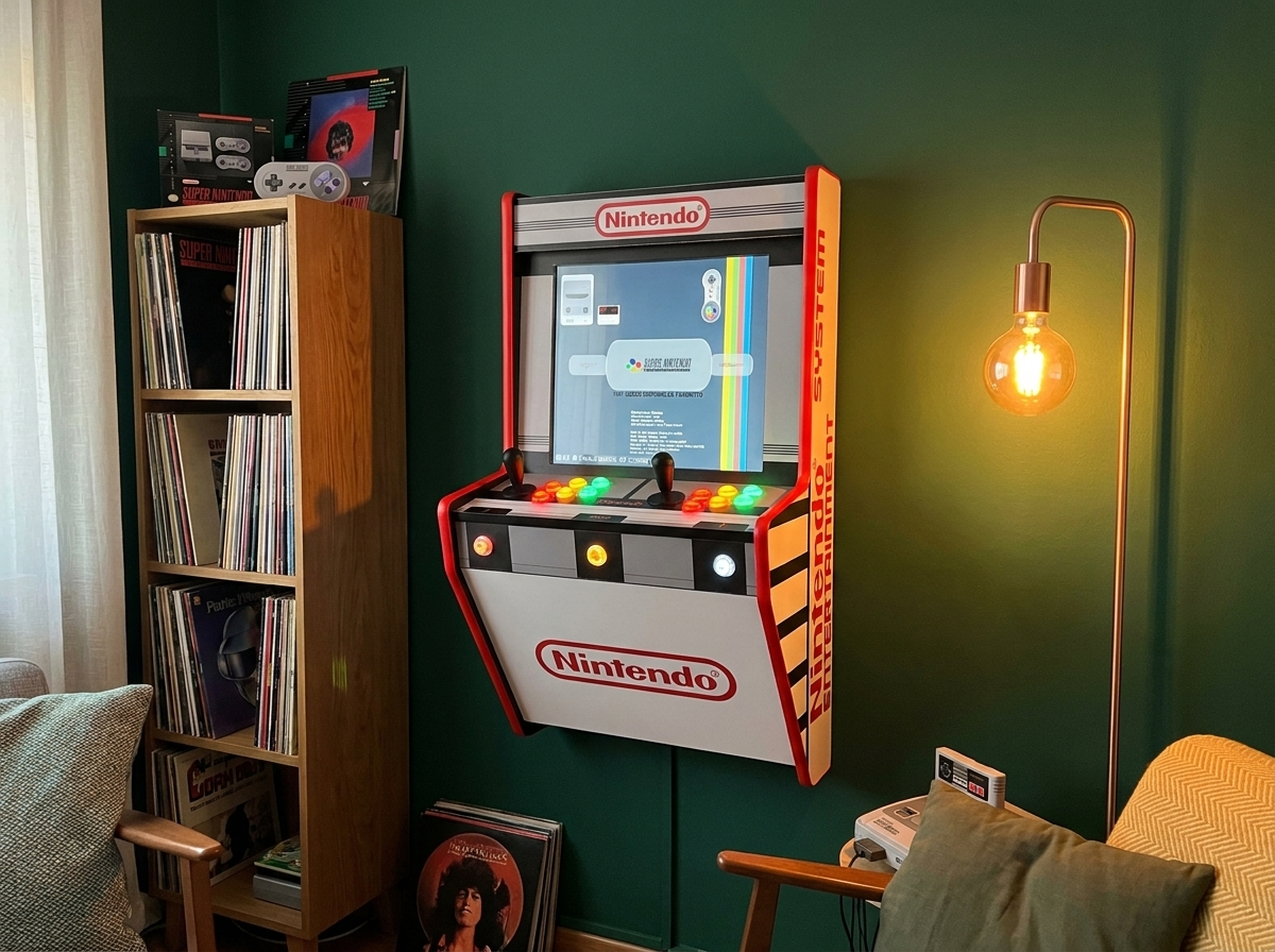 Arcade wall i spelrum